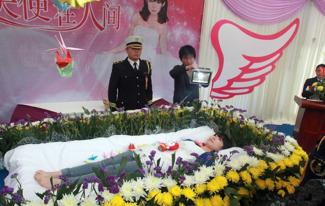 Chinese Student's Funeral