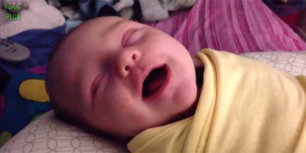 Hilarious videos of babies hysterically laughing in their sleep