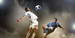 two men playing football